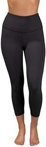 90 Degree by Reflex High Waist Tummy Control Shapewear ? Power Flex Capri Legging ? Quality Guaranteed - Black Medium