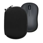 kwmobile Neoprene Case Compatible with Logitech M220 SILENT / M235 / M185 - Case for Mouse Soft Pouch Carry Bag - Black