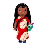 Disney Store Official Lilo Doll Animator Collection, Lilo and Stitch, 39cm/15”, Toy Figure in Classic Red Dress, Collectible Toddler Princess Doll, Suitable for Ages 3+