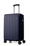 FLIEE Medium Suitcase Hard Shell | Lightweight Suitcase | Aluminum Telescopic Handle | TSA 3 Digit Combination Lock | 4 Dual Spinner Wheels | Medium 24" Hold Check in Luggage (Blue, Medium 24'')