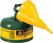 Justrite 7110410 1 Gallon, Galvanized Steel Type I Green Safety Can with Funnel