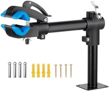 Urban Deco Bike Repair Stand - Wall Mounted Bench Mount Work Stand for Bicycle Maintenance - Clamp for Road and Mountain Bikes