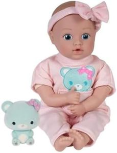 ADORA Be Bright Collections - Tots and Friends, 8.5” Baby Doll and Spirit Plush Animal, Made in Sweet Baby Powder Scent and Machine Washable, Birthday Gift for Ages 3+ - Baby Bear
