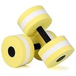 Aqua Dumbbells, 1 Pair Aqua Fitness Dumbbell Set Aqua Aerobics EVA Foam Dumbbells Pool Resistance Aqua Weightlifting, Aqua Aerobics Weightlifting, Aqua Weight Loss Fitness Equipment (#6)