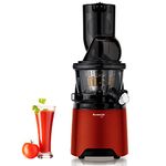 Kuvings Evo810 Red Professional Cold Press Whole Slow Juicer, World's Only Juicer With Patented Rubber & Silicon-Free Technology, All-In-1 Fruit & Vegetable Juicer (Evo810 Black) - 240 Watts (NS-2155)