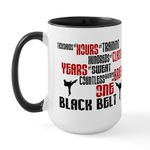 CafePress ONE Black Belt 2 Large Mug 15 oz (444 ml) Ceramic Coffee Mug