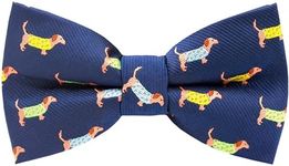 Carahere Boys Handmade Pre-Tied Bow Ties Novel Fun Pattern Bow Ties For Kids Orange Green Yellow