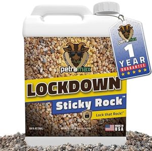 Lockdown Sticky Rock Glue for Landscaping, Gravel Glue for Landscaping, Heavy-Duty, Weather-Resistant, Easy Hold Application of Landscape Rock Glue - Pea Gravel Glue - Mulch Glue for Rocks 1 Gal