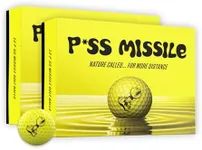 P*ss M*ssile Distance Golf Balls, Two Dozen - 4-Layer Design: Surlyn Cover and High-Compression Core - Lower Spin & Ideal Trajectory for Longer, Straighter Shots