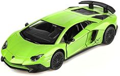 TOKAXI 1/36 Scale Lamborghini Aventador LP750-4 SV Diecast Cars Models,Pull Back Vehicles Toy Cars,Cars Gifts for Boys Girls (Green)