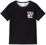 PATPAT Girls Black Short Sleeve Gra