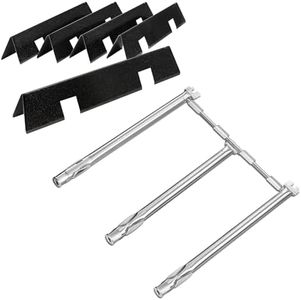 Grill Replacement Parts for Weber GS4 Spirit II 300 & Spirit I 300 Series, 15.3" 67046 7636 Flavorizer Bars and 18" 69787 Grill Burner Tube for Weber Spirit 2 Parts, for Spirit E/S-310 E/S-320 E/S-330