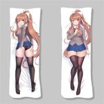 Xingbiyou Anime Dakimakura 50x150cm Doki Doki Literature Club Hugging Body Pillow Cover Case Double-Sided Print (Monika B)