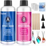 Epoxy Resin Crystal Clear Kit -16oz /474ml Casting Resin for Jewellery DIY Art Resin Coating Easy Cast Epoxy, with Instructions/Bonus Sticks/Graduated Cups/Beak Cover