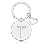 Baipilu Alphabet Letter Gifts for Women Men A-Z Keyring Gift Purse Handbags Keyring Initial Alphabet Letter Pendant (Letter J)