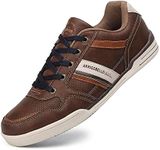 TARELO Trainers Men's Shoes Classic Sneaker Brown 9