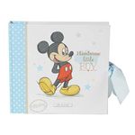 Handsome Little Boy Mickey Photo Album with Blue Ribbon - 50 Pictures - Officially Licensed by Happy Homewares