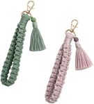 CHUQING Keychain Boho Macrame Key C