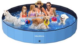 Meowant Extra Large Dog Pool Foldable, Hard Plastic Dog Swimming Pool Kiddie Pool, Collapsible Dog Pet Bath Pool, Portable Deep Dog Pools for Large Dogs (5XL-97'' × 16'')