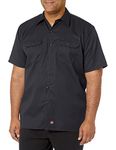 Red Kap Men's Utility Uniform Shirt, Black, Short Sleeve 2X-Large