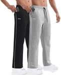 BROKIG Mens Jogging Sweatpants Open