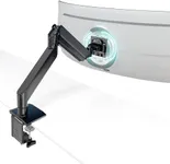 Mount-It! Heavy Duty Monitor Arm for 49”, 57" & Ultrawide Monitors, Full Motion Gas Spring | Holds 55 lbs | Tilt, Swivel & Rotate | VESA 75 & 100 | Clamp & Grommet Base | Fits Samsung Odyssey G9