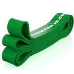 The X Bands Resistance Bands Great for Assisted Pull Ups Power lifting Mobility Training Cross fit Physical Therapy Mobility work. Green