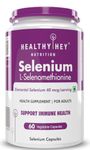 HealthyHey Nutrition Selenium Capsules 40mcg - Superior Absorption - 60 Vegetarian Capsules