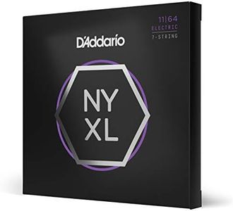 D'Addario NYXL1164 Nickel Wound 7-String Electric Guitar Strings, Medium, 11-64