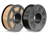 TECBEARS PLA+ Filament 1.75 mm, Upgrade PLA+ 2.0 More Robust and Stronger 3D Printer Filament 2kg Spool, Max 300 mm/s Printing Speed, Dimensional Accuracy +/- 0.02 mm, PLA+ Black + Wood