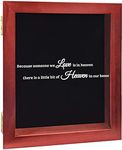 Memorial Shadow Box Display Case, Dark Cherry Wood Red Frame, 11" x 9" x 2" Extra deep (Cherry Red)