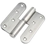 TSSS 6 Pieces 105 x 88 mm H-Shaped Lift Off Door Hinge Flag Hinges, Stainless Steel 201 Heavy Duty Detachable Hinge, Thickness 2.7 mm, Max Load 40KG/Pair