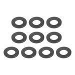 sourcing map Carbon Steel Flat Washer Fits M8 Bolts, 25pcs M8 x 16 x 1.5mm Black Oxidized Grade 8.8 Alloy Steel Fasteners for Mechanical Industry