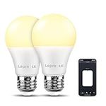 Lepro E27 Smart Bulb, Smart Light Bulbs Screw, Works with Alexa and Google Home, Dimmable WiFi LED Bulb Screw, 9W = 60W, Warm White 2700K, 806lm, App and Voice Control, No Hub Required, Pack of 2