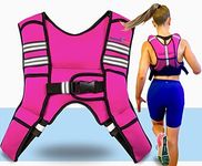 Gymnastics Power - Weighted Vest 6lb, 10lb, 12lb, 25lb, 35lb, 45lb Removable Iron Weights for Men and Women Workout for Calisthenics and Fitness Sport Training (6 LB - Pink)