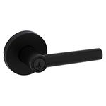 Kwikset Milan Keyed Entry Door Lever featuring SmartKey Security in Matte Black