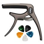 Galux GC-501A 3in1 Zinc Metal Capo for Acoustic and Electric Guitar (Brushed Gun)