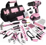 Cordless Drill Set, 293-Piece Household Tool Kit with 20V Electric Drill, Power Drill Sets Repairing Kit, Electric Screwdriver Driver Tool Kit for Home Maintenance, DIY and Crafts(Pink 2026)