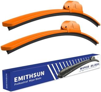 EMITHSUN OEM QUALITY 26" + 22" Premium All-Seasons Durable Stable And Quiet Orange Windshield Wiper Blades (Set of 2)