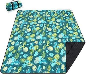 PY SUPER MODE Picnic Blankets Extra Large, Waterproof Foldable Outdoor Beach Blanket Oversized 83x79” Sandproof, 3-Layer Picnic Mat for Camping, Hiking, Travel, Park, Concerts(Yellow Flowers)