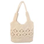 R.R.LALA Womens Macrame Cotton Bag Bag Sling Handmade Bags Best Gift Bags Stylish And Cool Bags Shoulder Bag Size-60 L X 30 W Color Off White