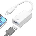 SOWBUD USB OTG Adapter for i-Phone i-Pad, Male to Female Otg Cable, Lightn-ing to Usb Adapter Data Sync, Support Card Reader Flash Drive Keyboard Mouse Plug & Play