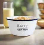 Personalised Cereal Killer Bowl - Engraved Enamel