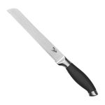 Tala Bread Knife with soft grip handle, 20cm, Serrated and Tapered Manganese Steel Infused Blade, Perfect for Slicing Bread and Buns