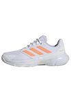 adidas Women's CourtJam Control 3 Tennis, White/Beam Orange/Crystal White, 8