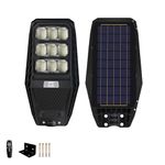 Homehop 100W Solar Street Light Outdoor with Motion Sensor, Security, Automatic,Wireless, Wall Lamp for Outdoor, Home & Garden with Remote Control (ABS, Cool White),