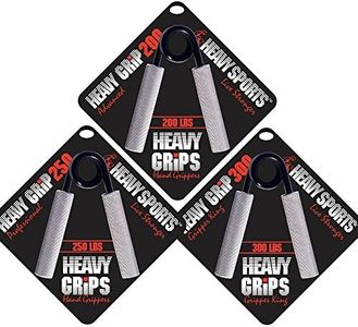 Heavy Grips Set of 3 - 200 lbs, 250 lbs, 300 lbs Resistance - Grip Strengthener - Hand Exerciser - Hand Grippers for Beginners to Professionals