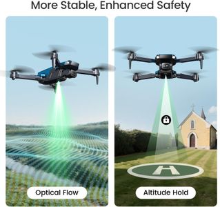 Holy Stone HS290 Foldable Drone – 1080P HD Camera, RC Quadcopter, 2 Batteries, Blue