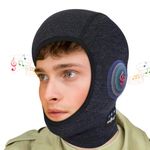 MUSICOZY Cycling Balaclava, Skull Cap Beanie with Bluetooth 5.4 Headphones for Under Helmet,Breathable Bicycle Hat Motorcycle Helmet Liner with Thin Speakers for Outdoor Sports Riding/Skiing/Running