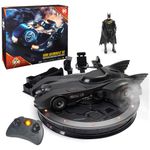 DC Comics, Official 1989 Batmobile RC, Exclusive Batman Figure, Limited Edition Collector's Item, Smoke Effects, Batcave Chargeable Base, Ages 14+